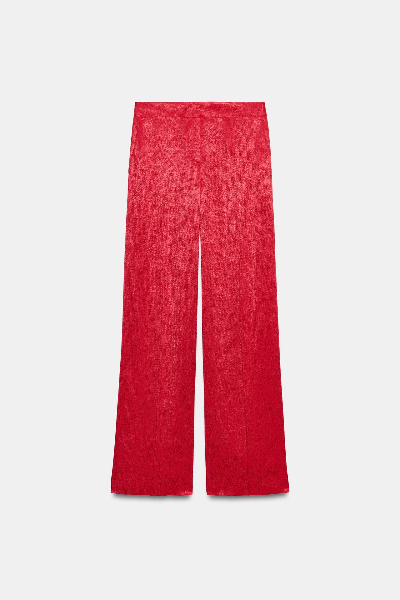 JACQUARD STRAIGHT LEG PANTS