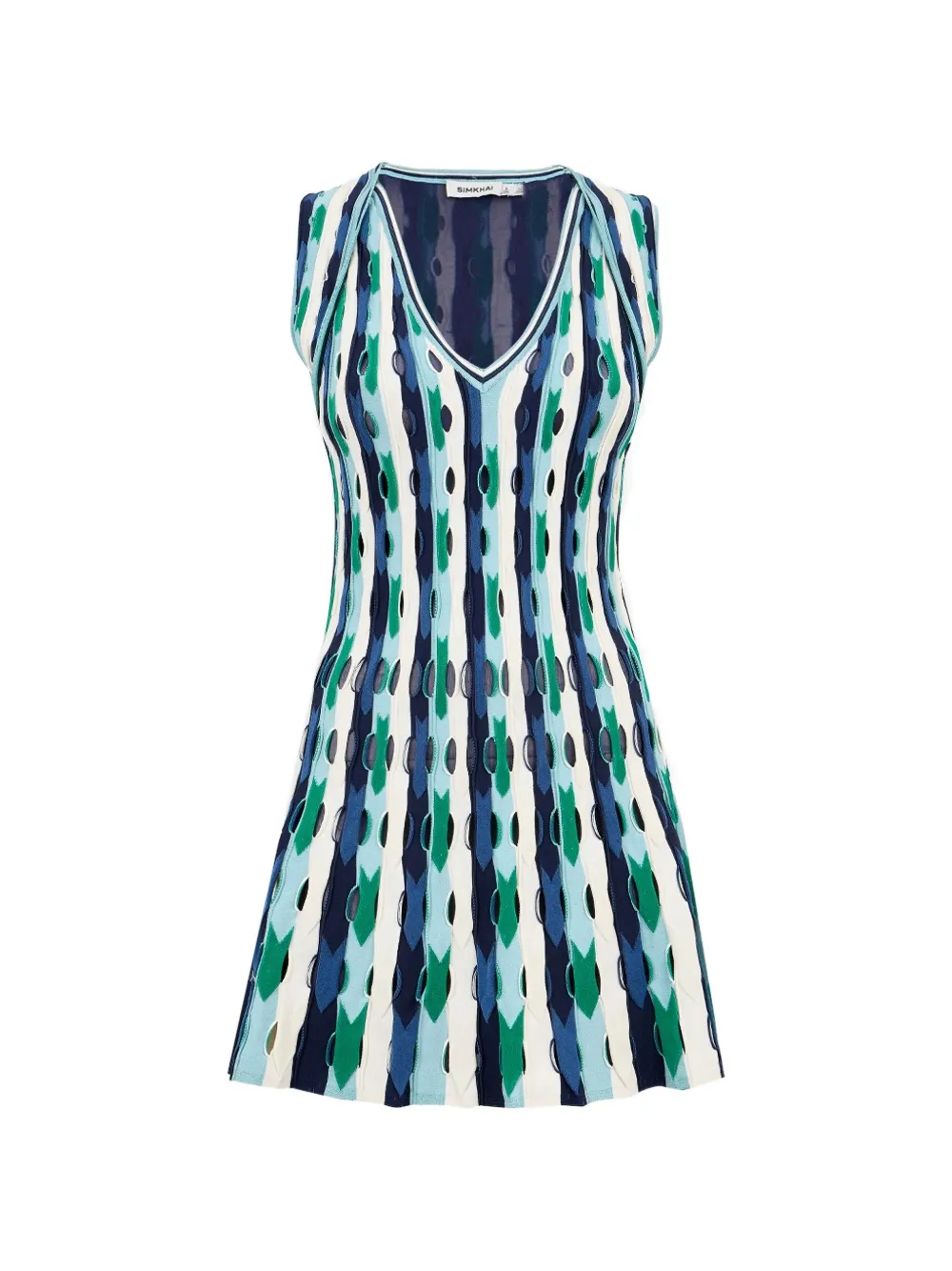 Langley pointelle-knit mini dress